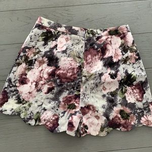 High Waist Floral Shorts